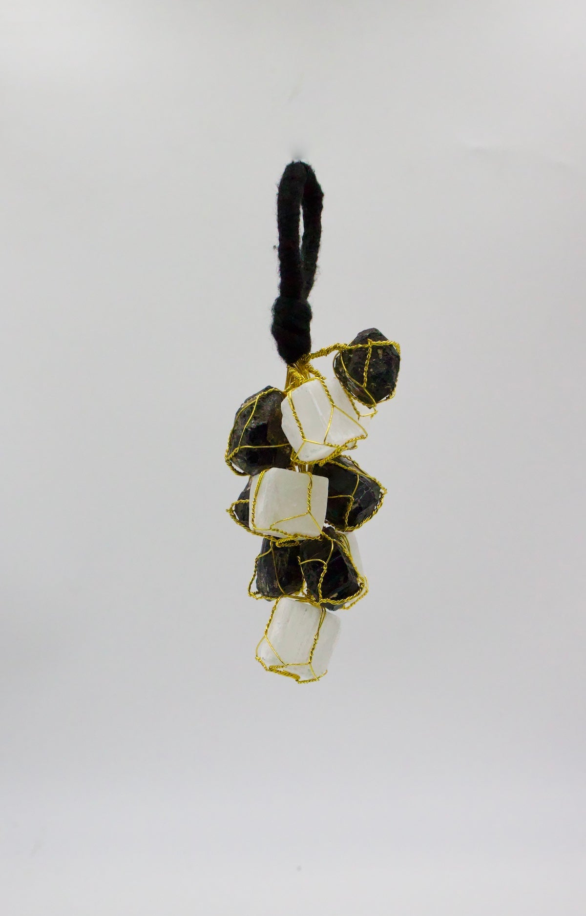 Black Tourmaline and Selenite Hangers