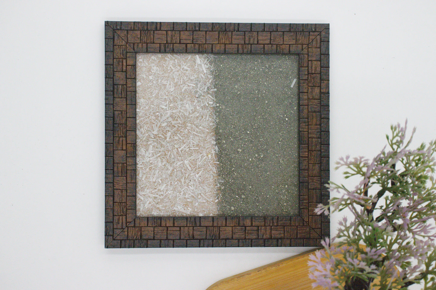 Pyrite and Selenite Frame