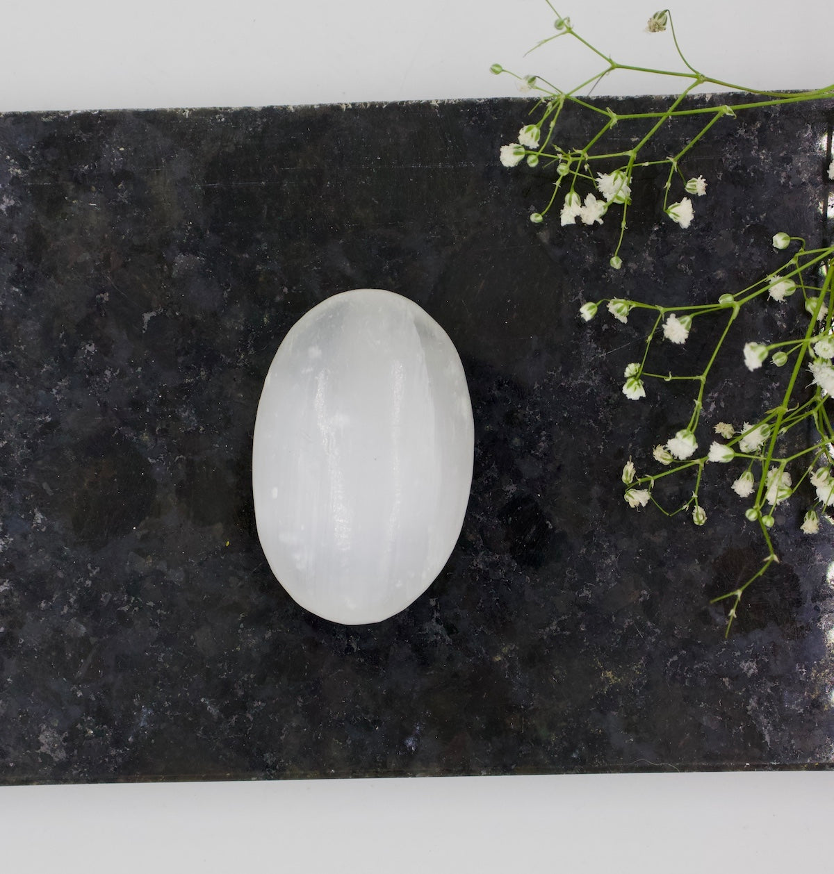 Selenite Palm Stone (Price is ₹5 per gram)