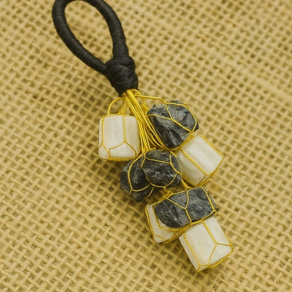 Black Tourmaline and Selenite Hangers