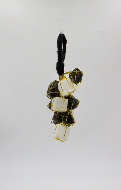 Black Tourmaline and Selenite Hangers