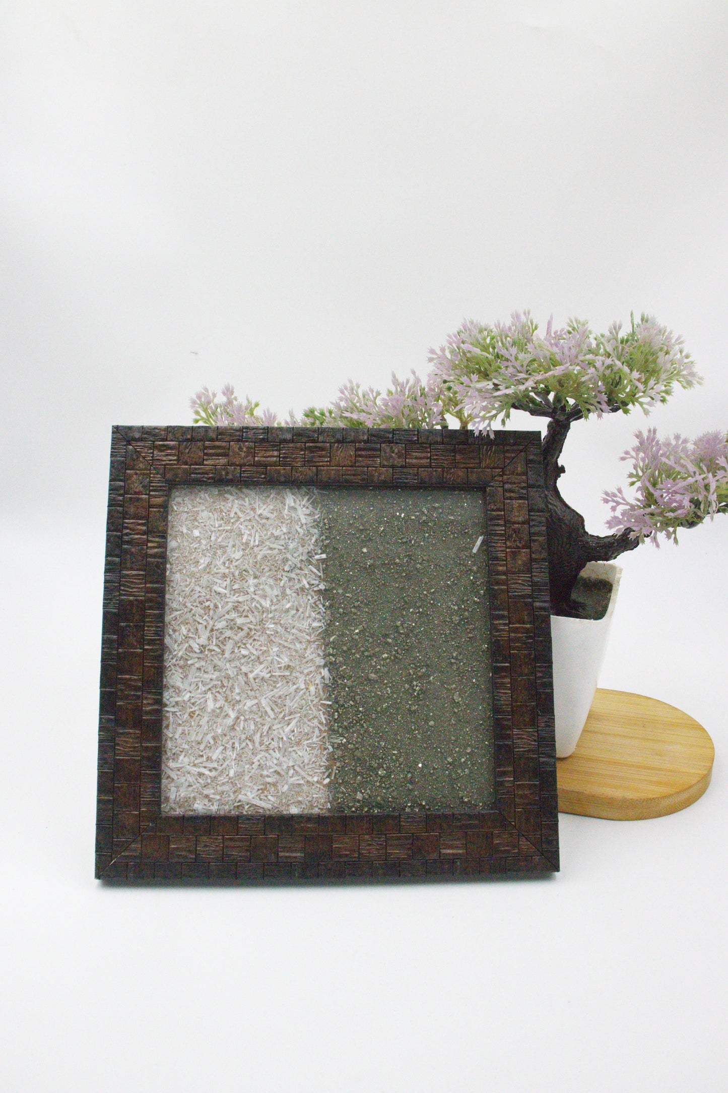 Pyrite and Selenite Frame