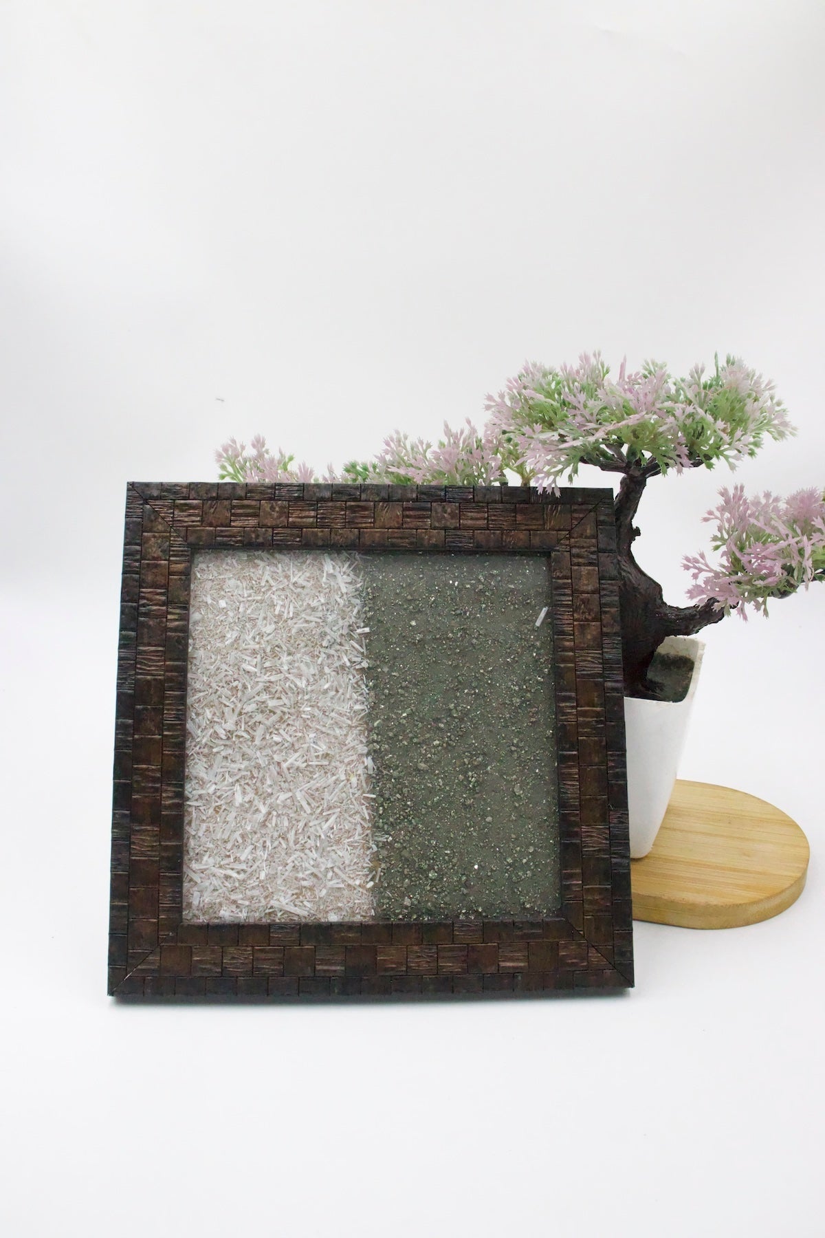 Pyrite and Selenite Frame