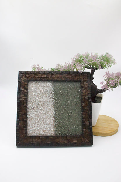 Pyrite and Selenite Frame
