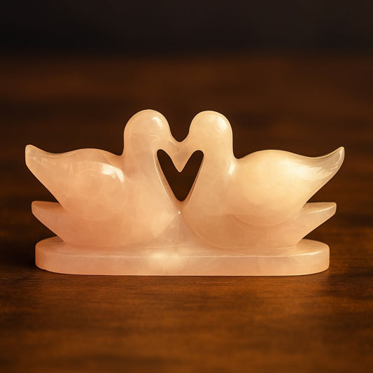 Rose Quartz Ducks (Price is ₹9 per gram)