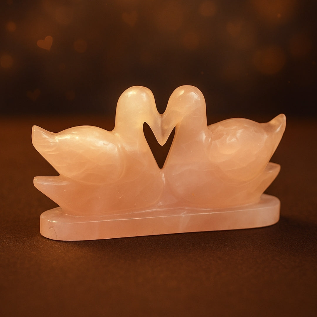 Rose Quartz Ducks (Price is ₹9 per gram)