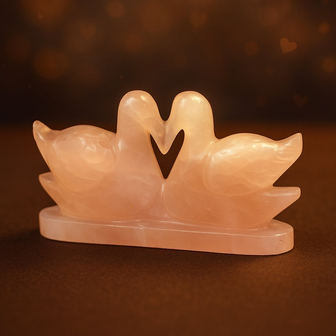 Rose Quartz Ducks (Price is ₹9 per gram)