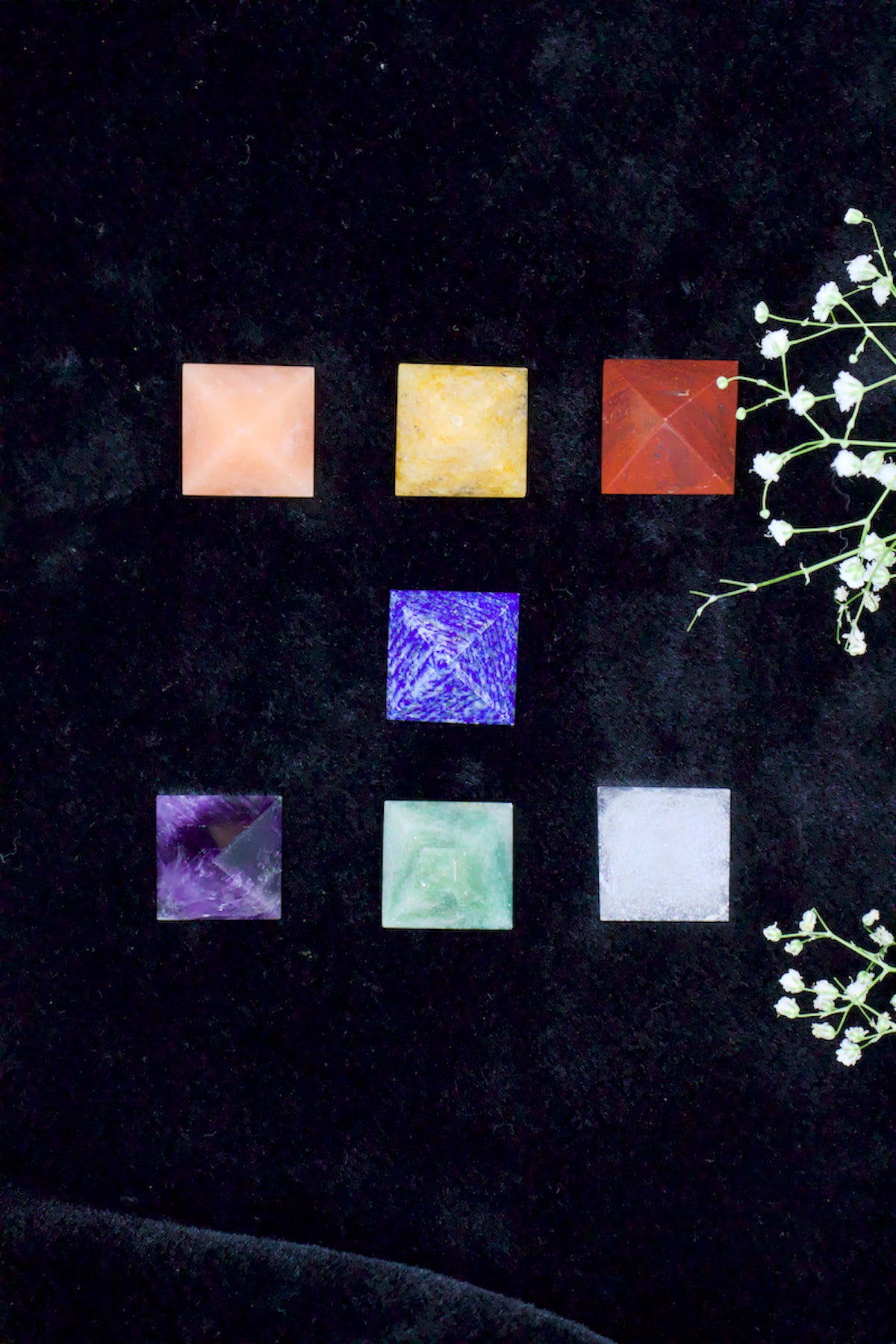 Seven Chakra Pyramid Set