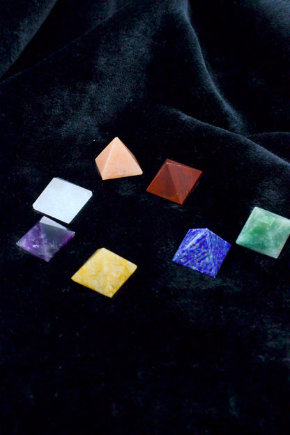 Seven Chakra Pyramid Set